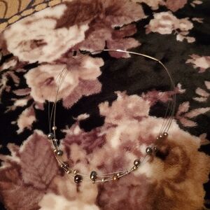 Sterling Silver Floating Pearls Necklace